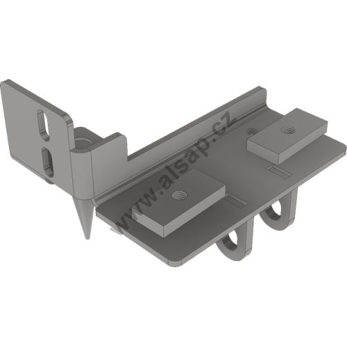 Mounting/connection kit CS 4-square, QCS, FLAT + pillar CS18, front-left