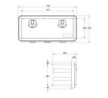 Plastic toolbox, from 400 to 1020 mm, from 21 l to 153 l, JUST (3)