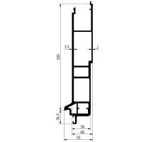 Bottom profile for tipper dropside 205x40 mm, for sealing (1)