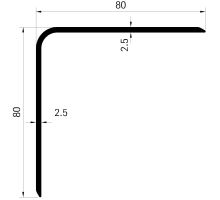 Box body external profile 80 x 80mm - anodised (261)