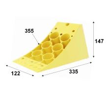 E36 Plastic Chocks R 355mm, 335x122x147mm, Yellow LOKHEN DIN 76051 - E36 (1)