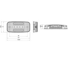 LED position light, W157, NEON, bracket Z / White, Orange, Red (8)