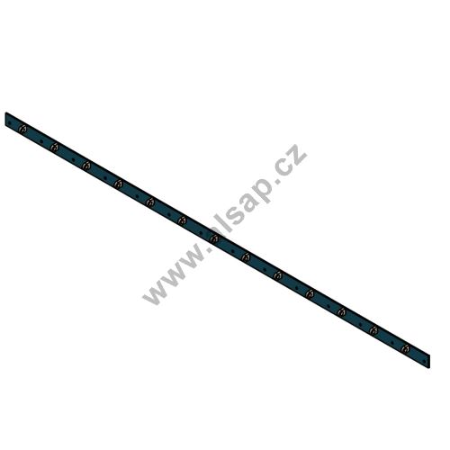Hinge bracket for transition bridge, galvanized zinc, length 2452mm
