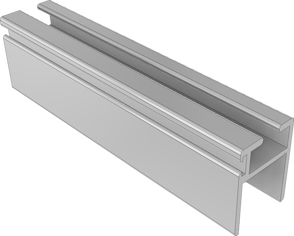 Profil lemovací 25 x 40 mm pro  sloupky max, elox, pro těsnění 222241