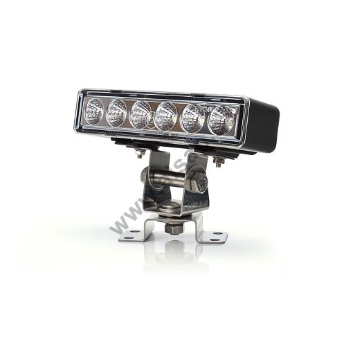 Work light 6 LED 1000 lm, Osram / 8W, W123 black with bracket