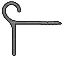 Hinge profile 155° "U" - Upper part with gutter for 25mm panel, anoda